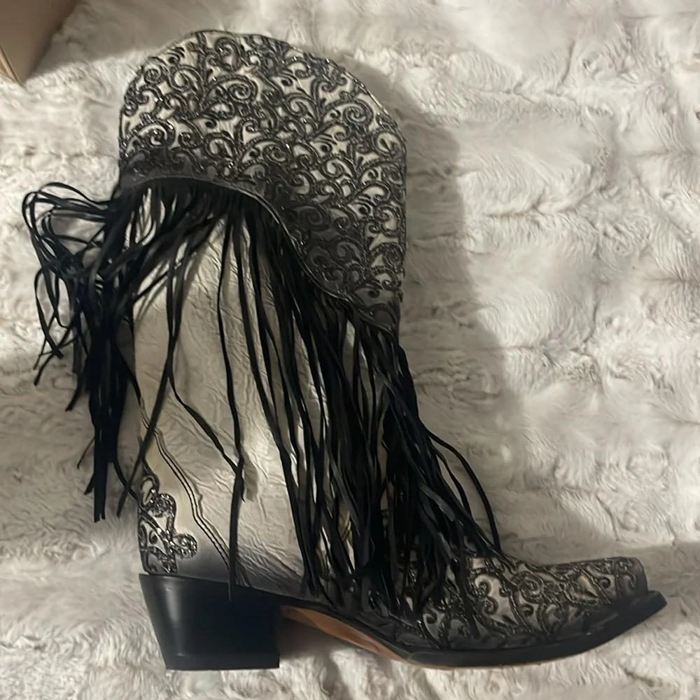 CORRAL handcrafted cowgirl boots! SIZE 10. - Picture 3 of 13